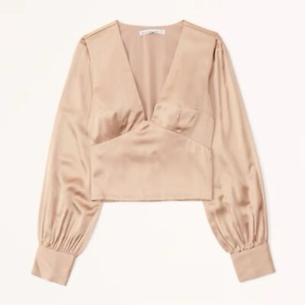 Abercrombie & Fitch Satin Cream Blouse